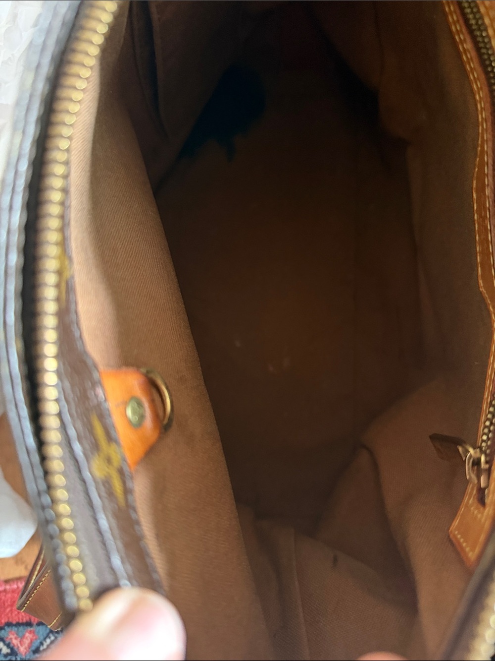 Louis Vuitton Monogram Canvas Tote with Brown Leather Straps - Picture 6 of 7